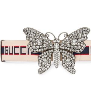 SOLD Authentic Gucci Crystal Butterfly Belt
